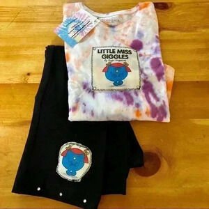 New! Little Miss Giggles tie dye bundle girls 4T